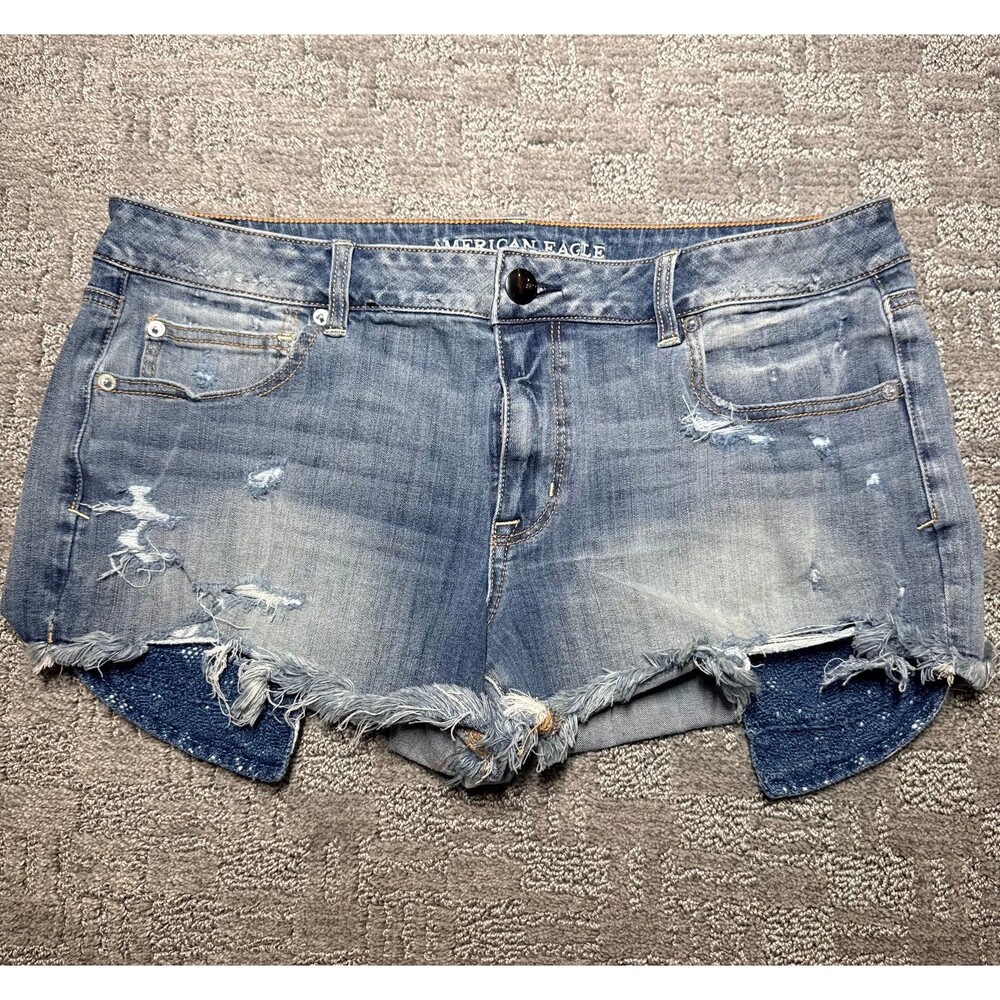AE shorts distressed denim 16